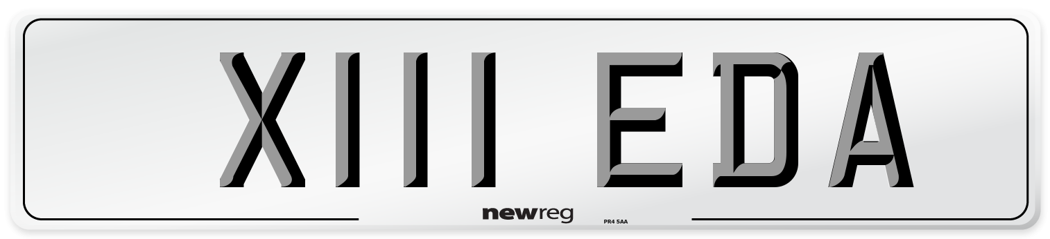 X111 EDA Number Plate from New Reg